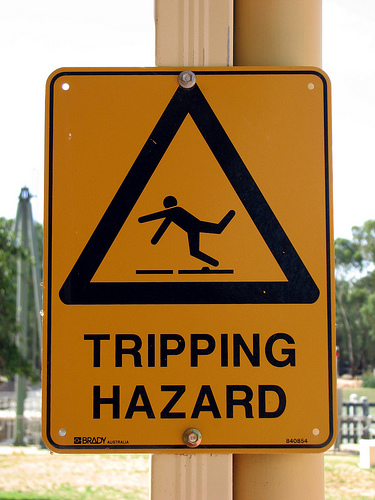 Funny sign Tripping Hazard by jcolman (flickr)
